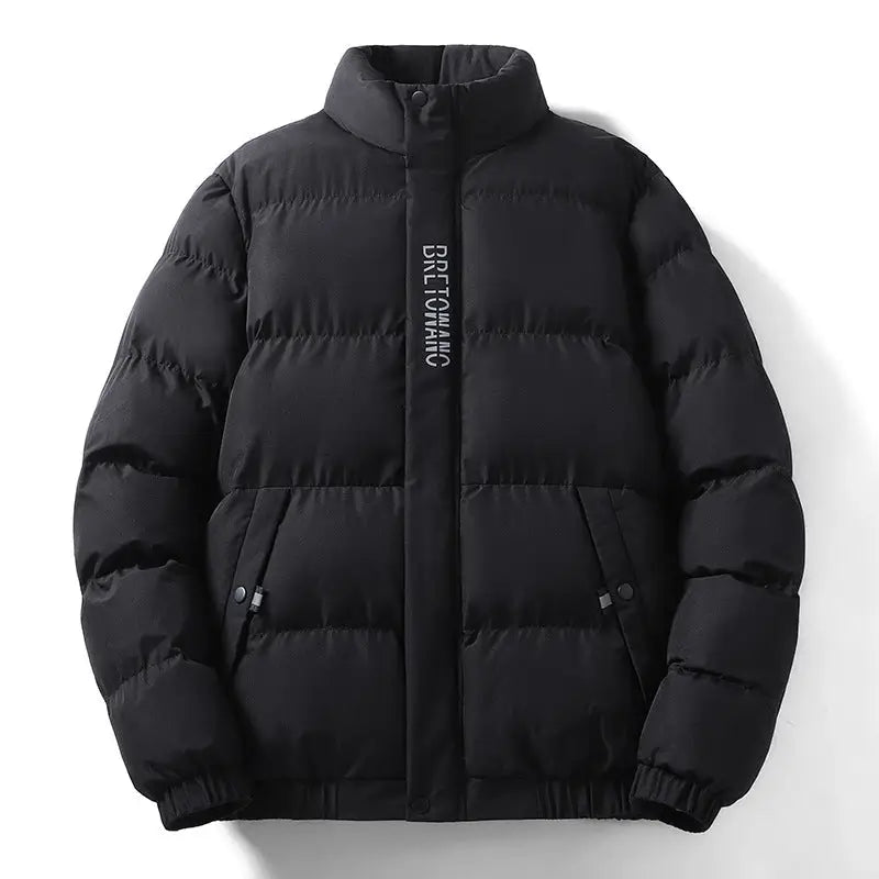 Men’s Stand-Collar Quilted Puffer Jacket