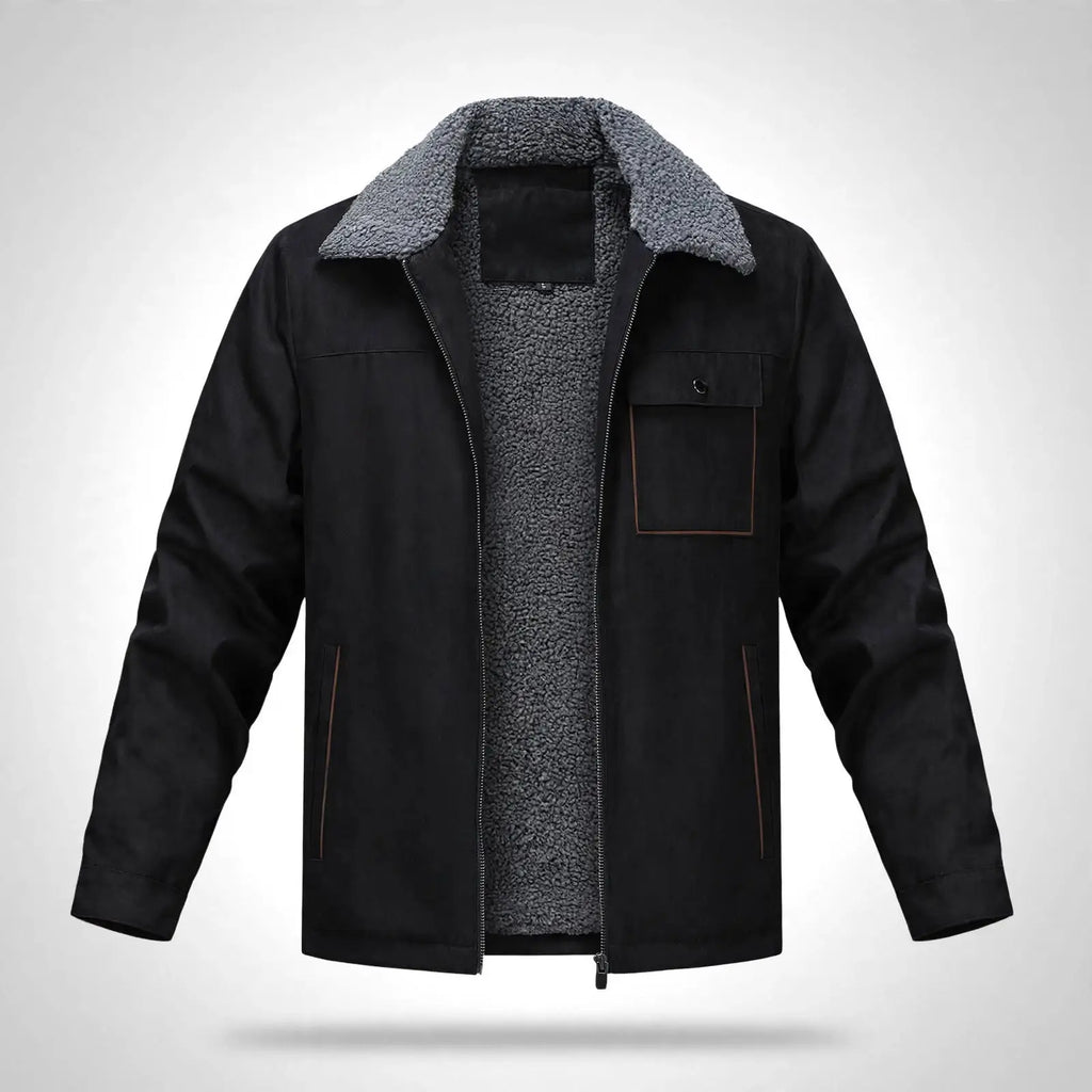 Suede Craft Men's Sherpa-Collar Jacket