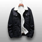 Men's Fleece-Lined Denim Jacket – Classic Warm Winter Outerwear